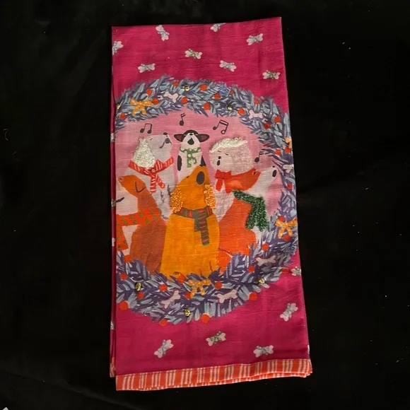 Caroling Dog Dish Towel from Anthropologie - Picture 2 of 5